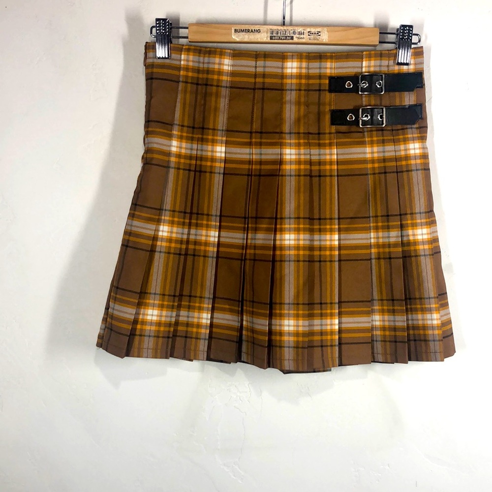 No Boundaries brown pleated skirt size small
